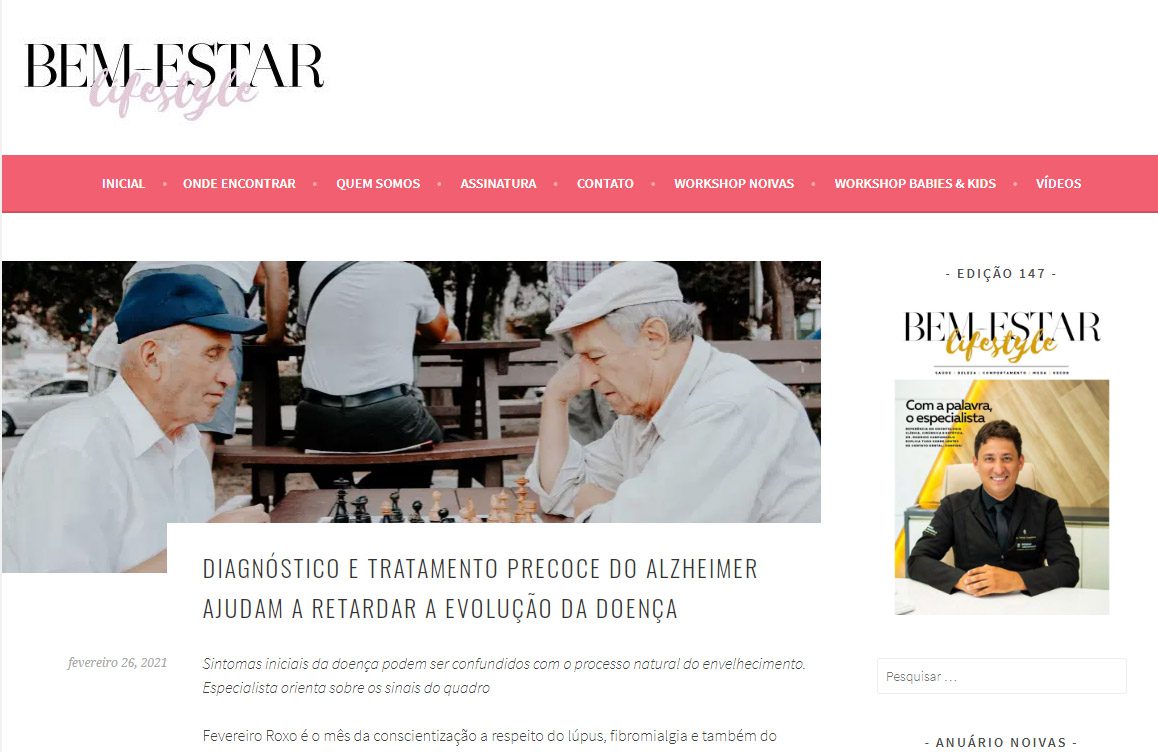Revista Bem-Estar fala sobre o Alzheimer